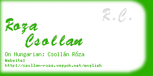 roza csollan business card