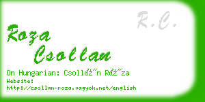 roza csollan business card